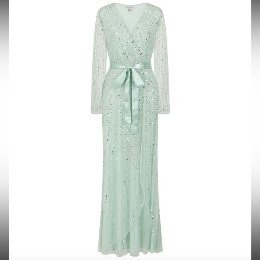 Frock & Frill mint green sequenced gown